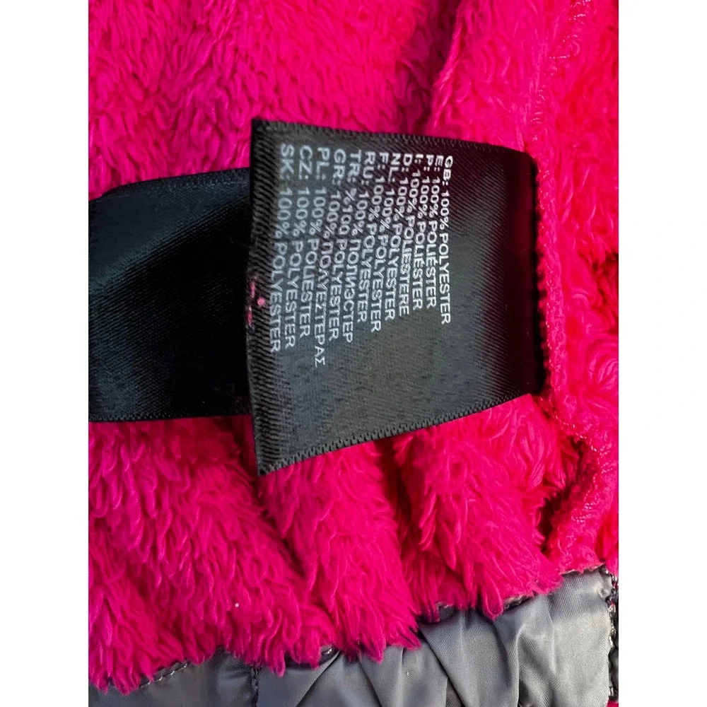 The North Face Infant Fleece Hoodie Jacket Pink Gray Full‎ Zip 6-12 Months